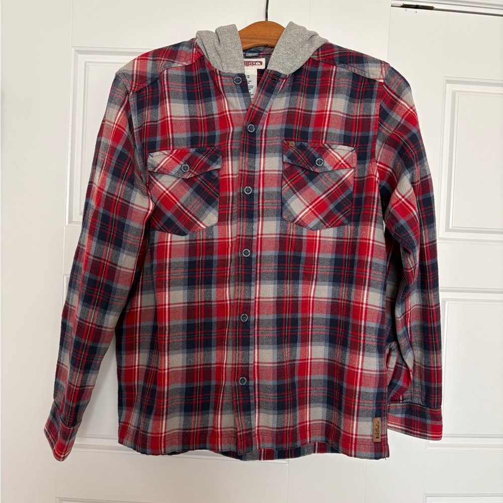 Quicksilver vintage Flannel boys vintage Flannel boys size M 12-14